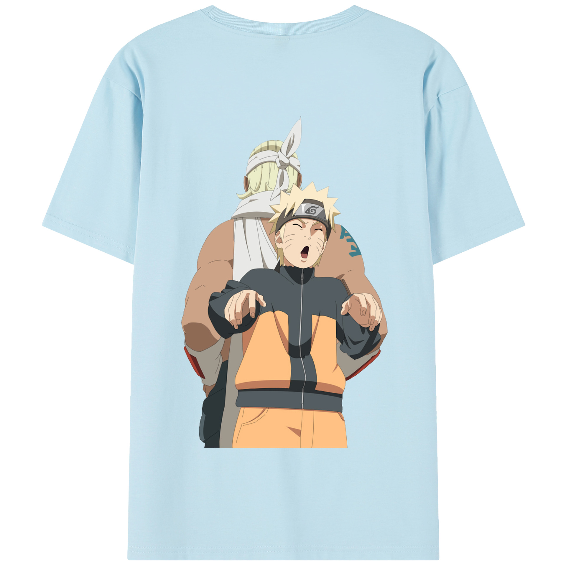 （画像用） NARUTO -ナルト- うずまき ナルト Uzumaki Naruto 綿100％半袖Tシャツ（背面プリント）